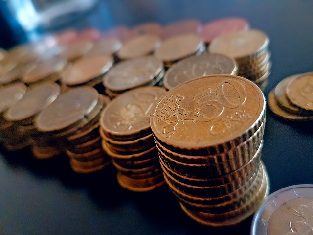 poskládané mince